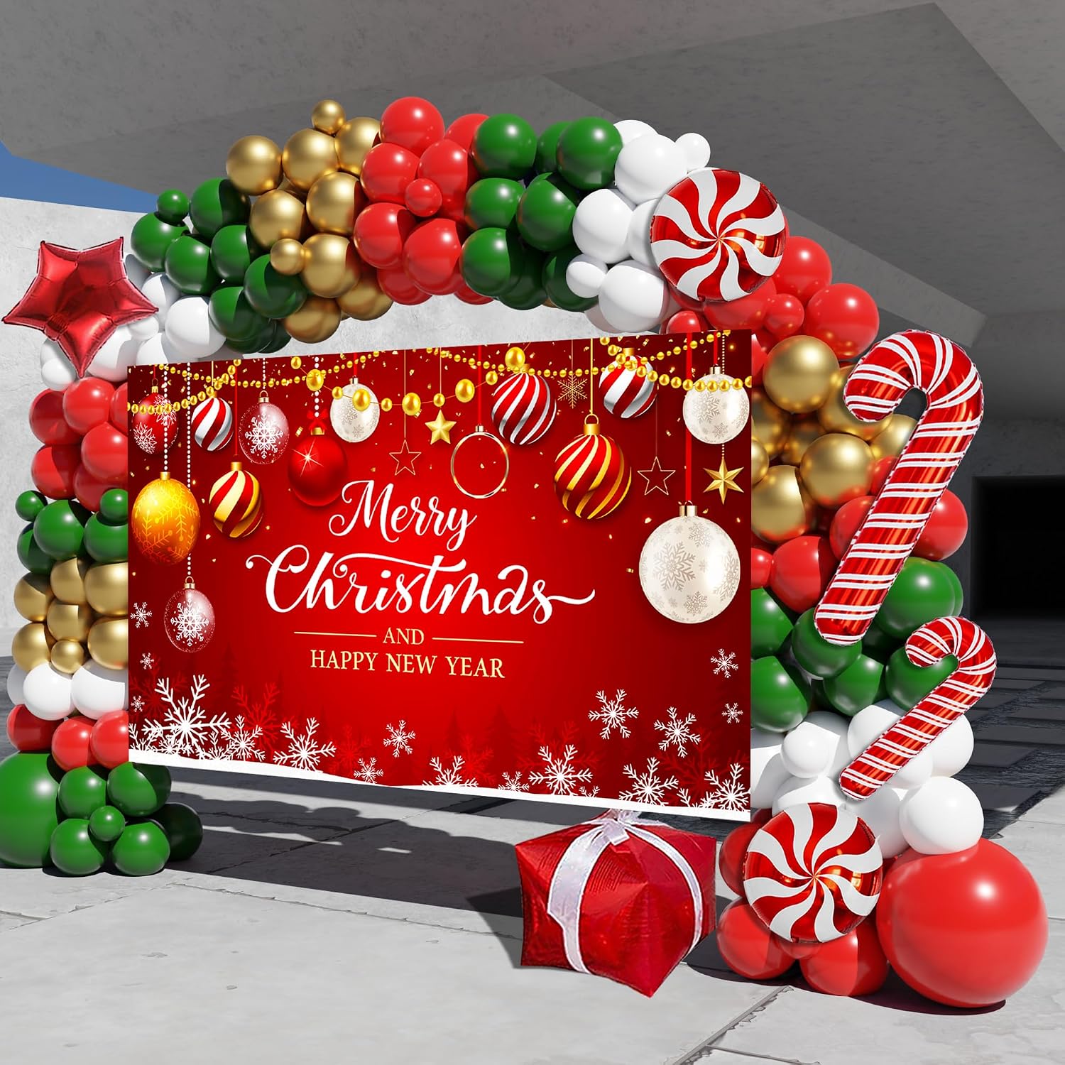 Balloon Arch Kit - Christmas Balloon Arch Kit, 163PCS Christmas