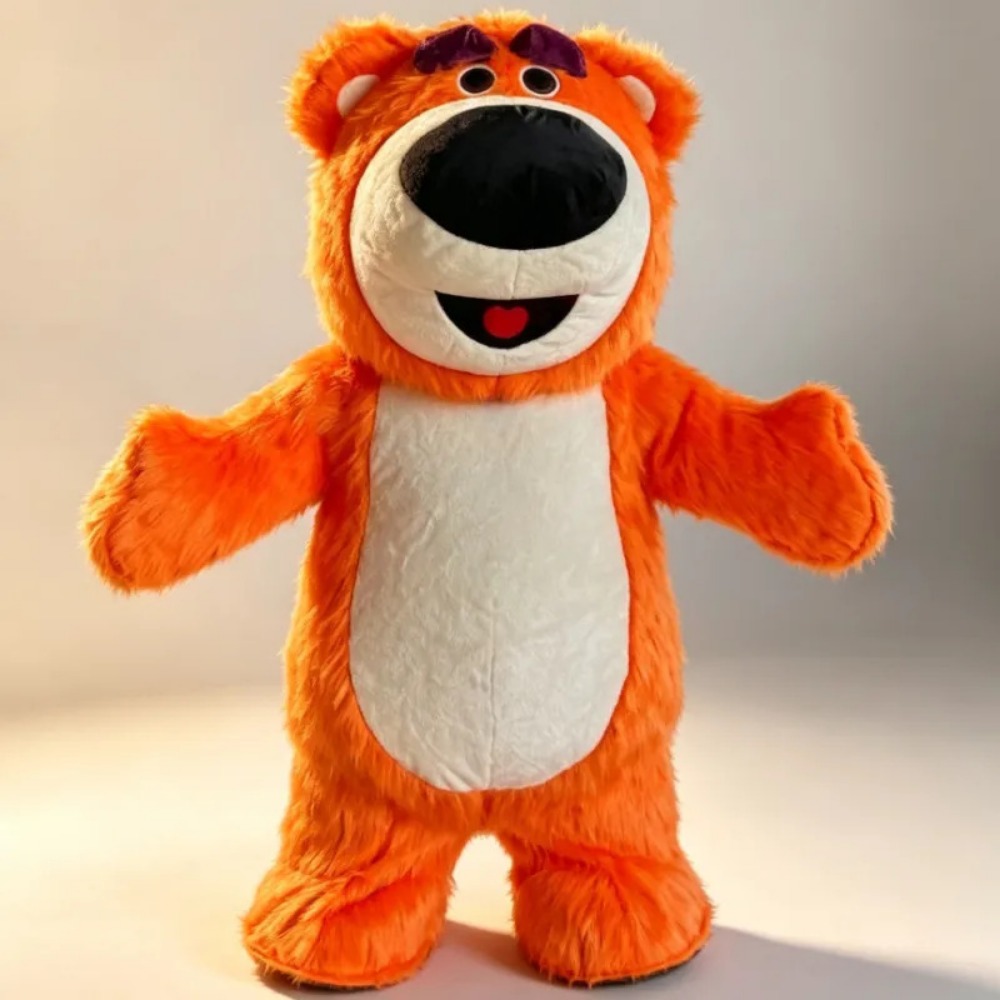 Event & Party Supply Photos - Inflatable Orange Bear Mascot Costume Full