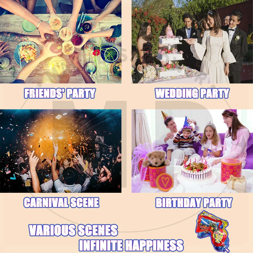 10~100pcs Color Random Streame - Confetti Cannon Tube ulasan dan harga