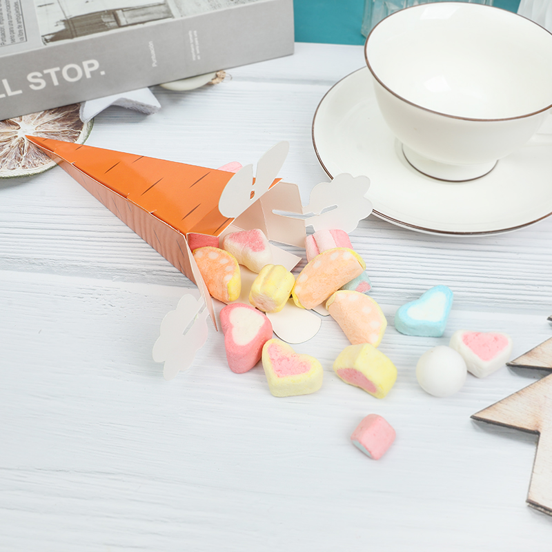10Pcs Creative Carrot Paper Ca - Cotton Candy Cone ulasan dan harga