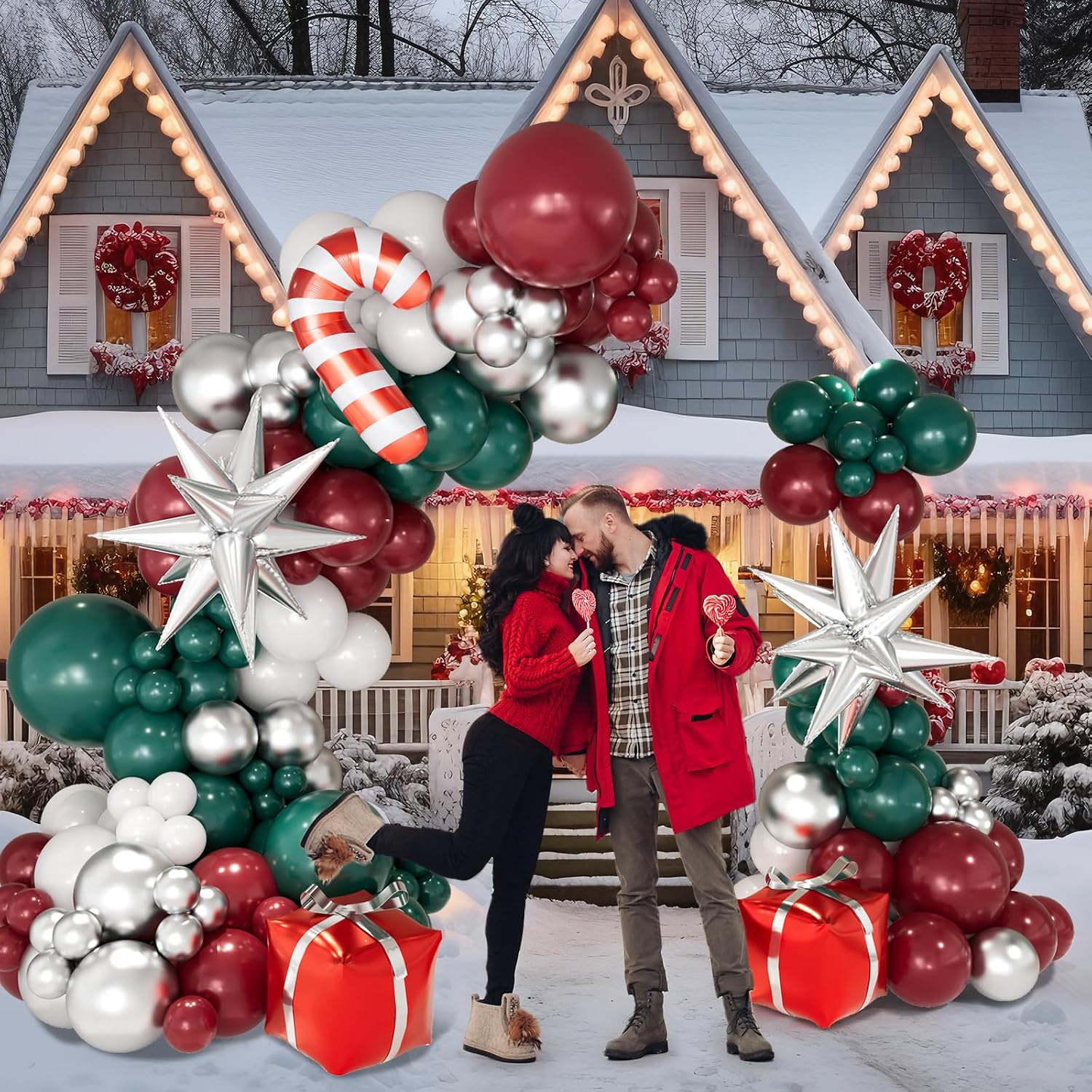 Christmas Balloon Garland Arch - Balloon Arch Kit ulasan dan harga