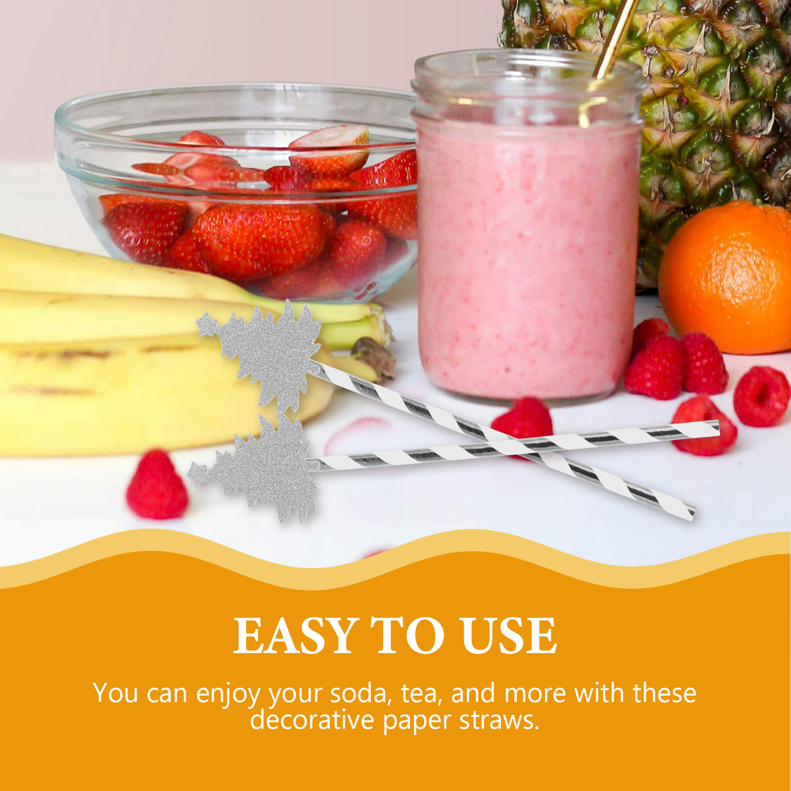 25Pcs Christmas Tree Paper Str - Paper Straw Color ulasan dan harga