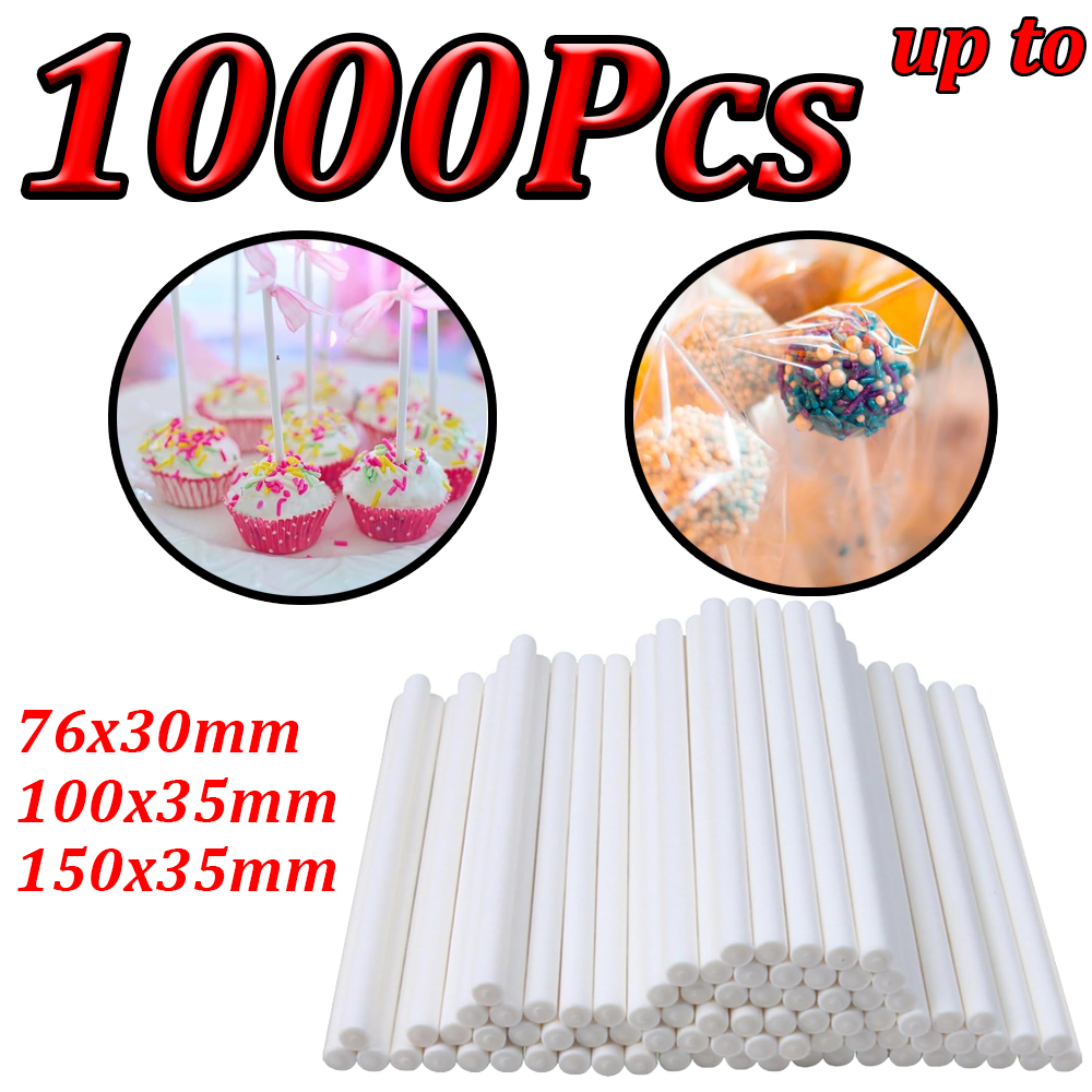 100-1000Pcs Paper Lollipop Sti - Cotton Candy Cone ulasan dan harga