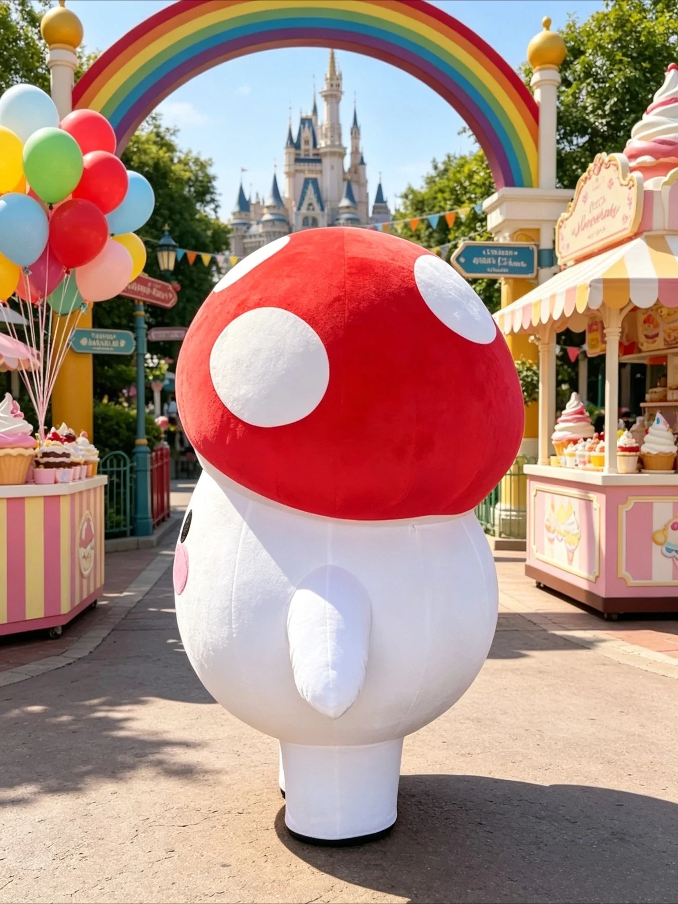 Inflatable Mushroom Mascot Cos - Event & Party Supply Photos ulasan dan harga