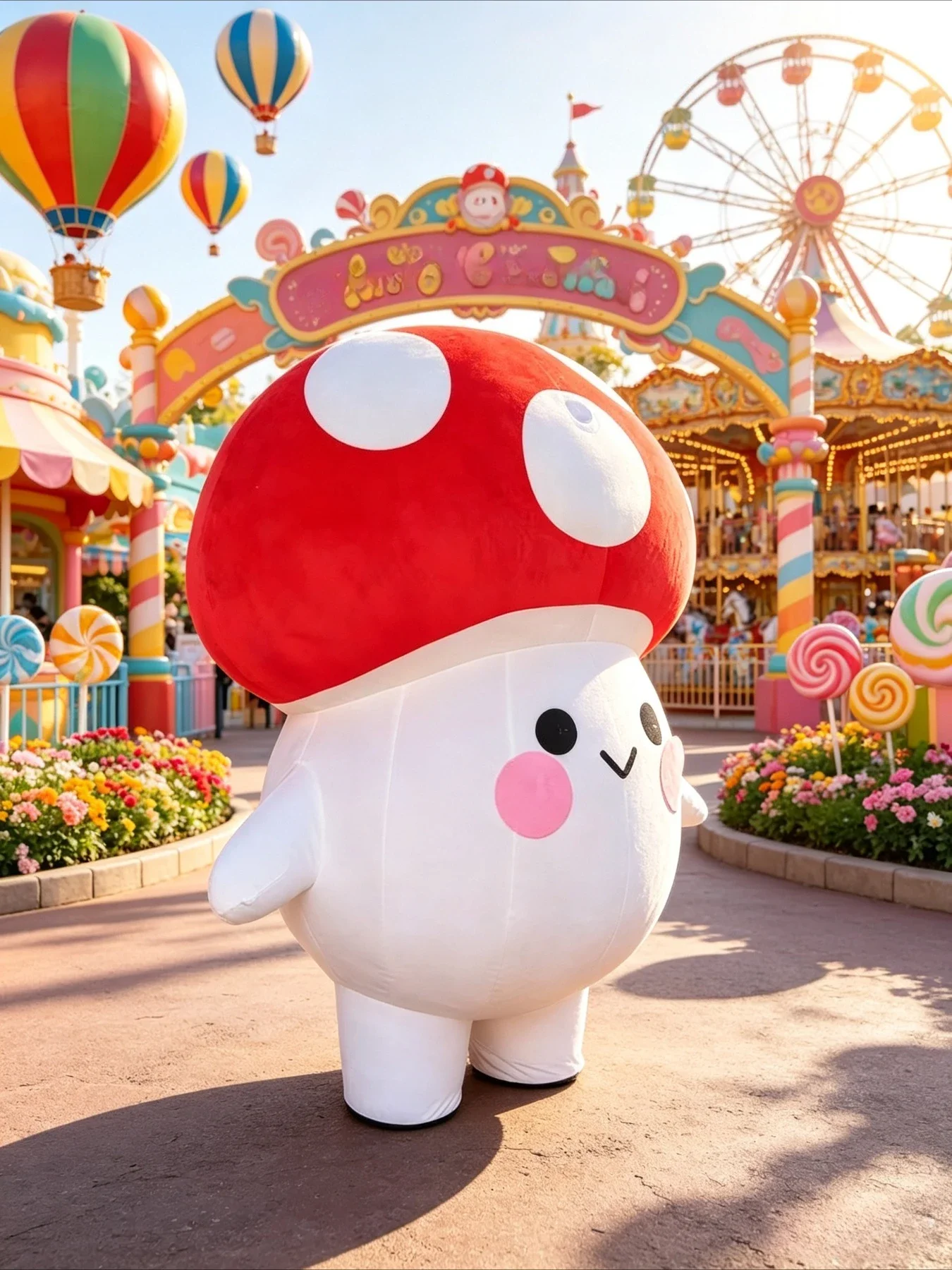 Inflatable Mushroom Mascot Cos - Event & Party Supply Photos ulasan dan harga