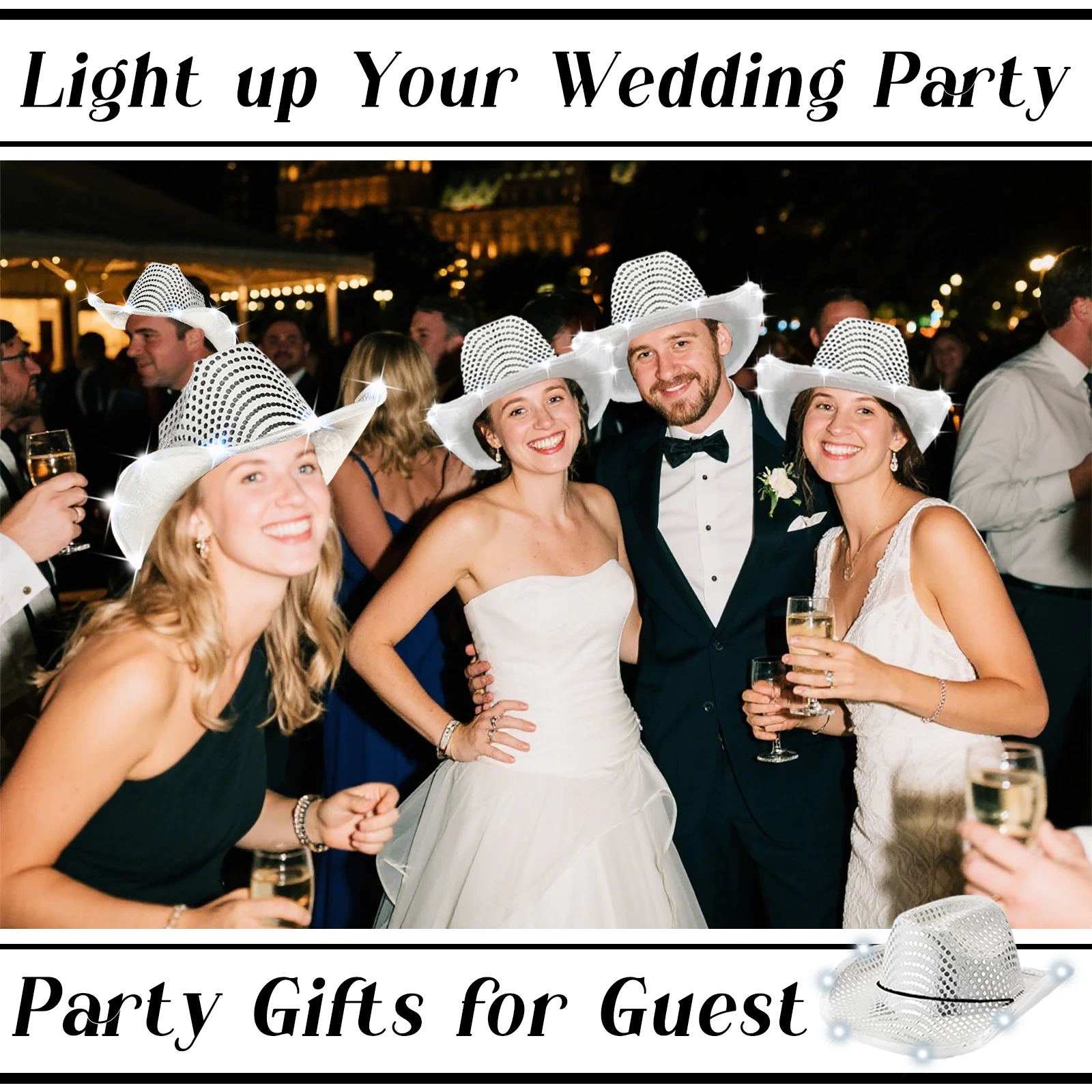 4/6/8/10/12/16Pcs LED Cowboy H - Party Hat Cone ulasan dan harga