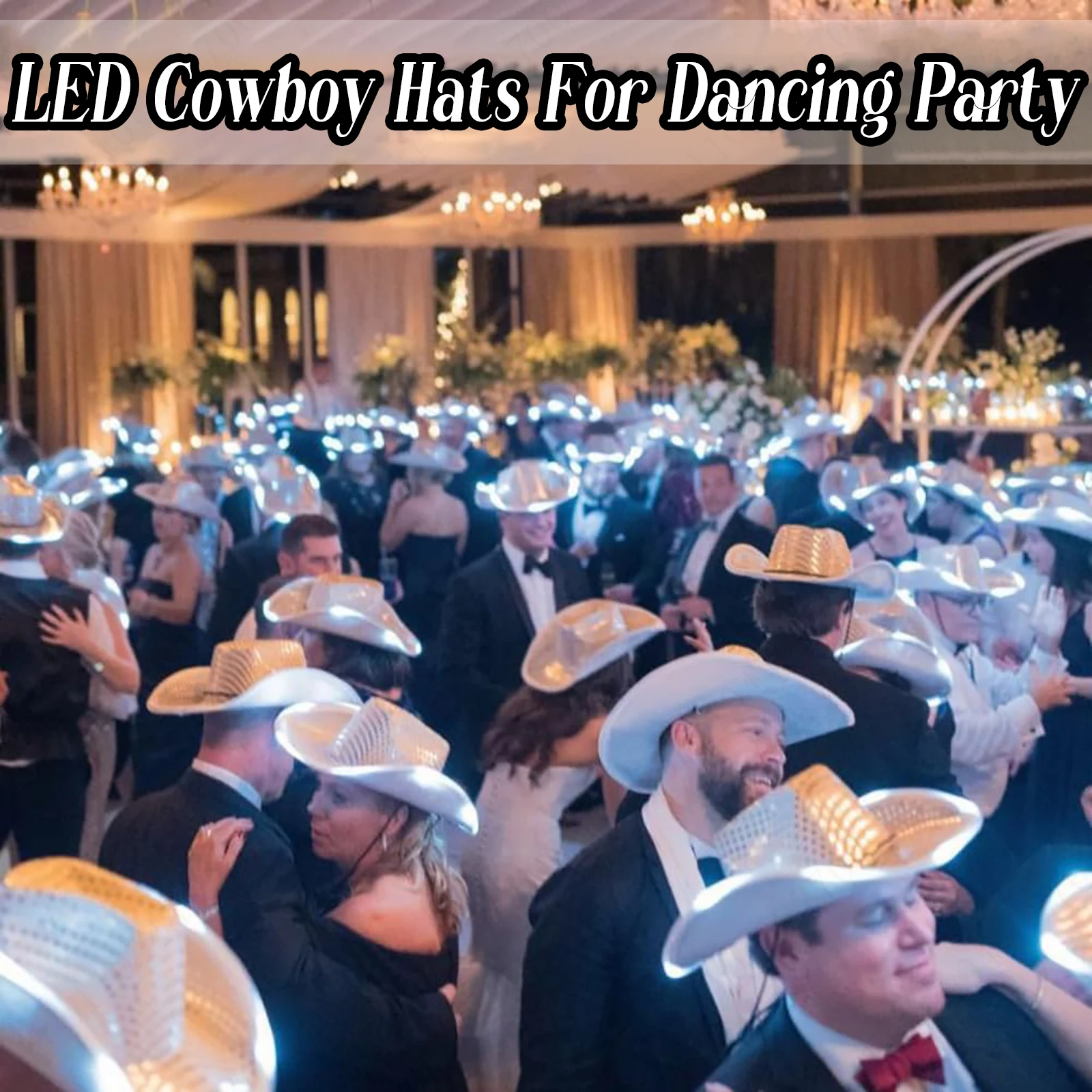 4/6/8/10/12/16Pcs LED Cowboy H - Party Hat Cone ulasan dan harga