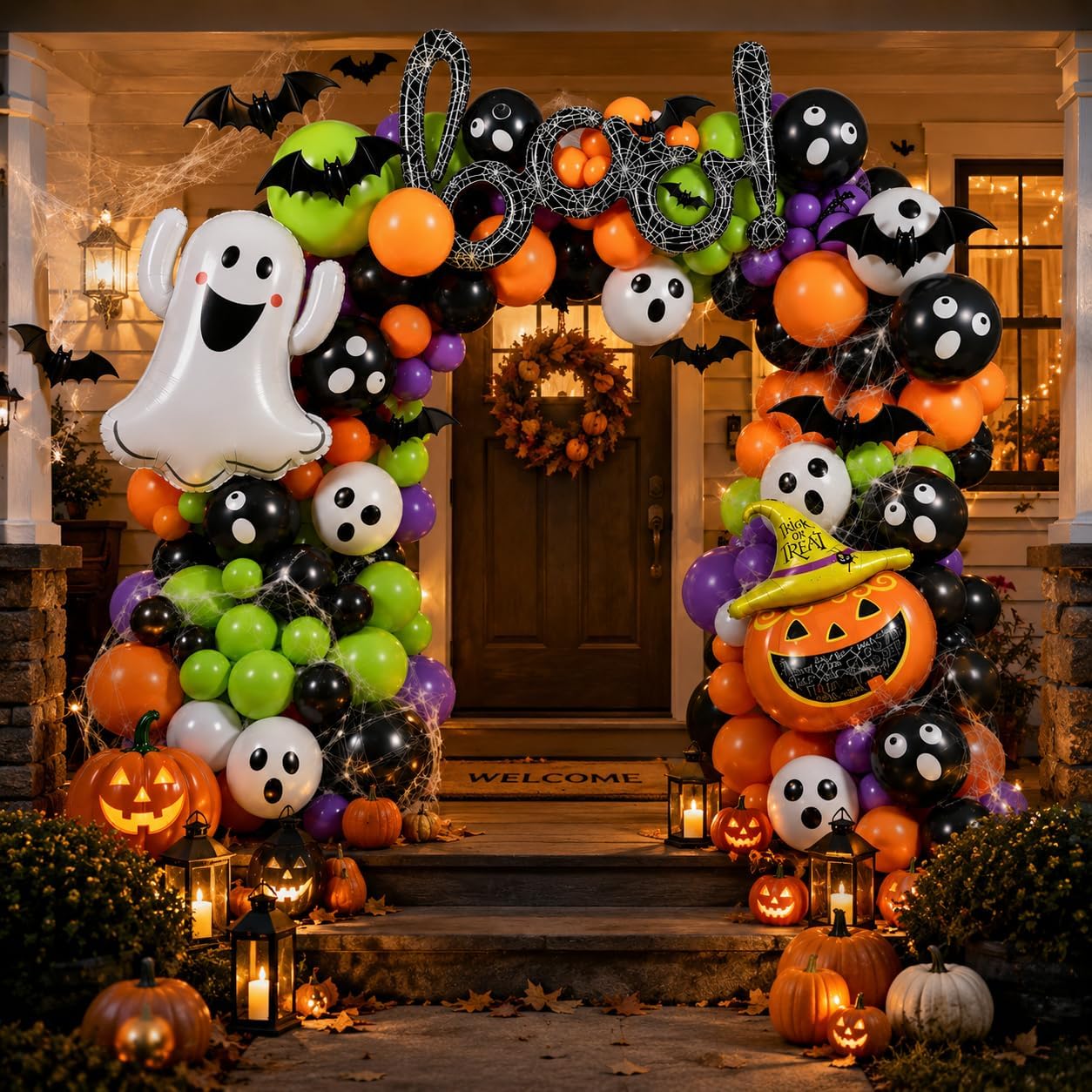 184Pcs Halloween Balloon Arch  - Balloon Arch Kit ulasan dan harga