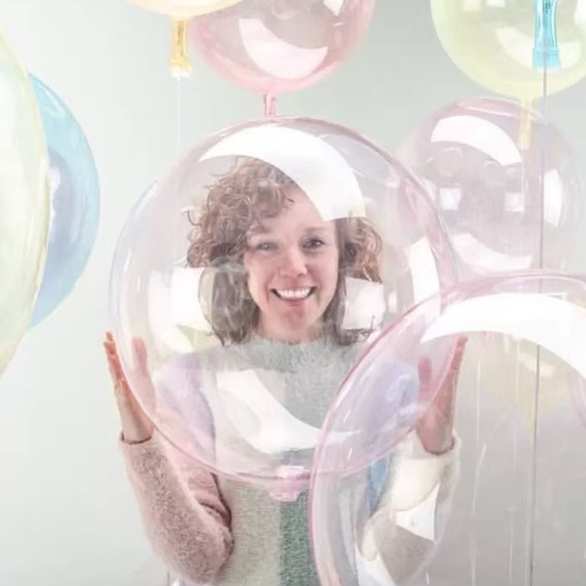 8pcs Crystal Popo Ball Transpa - Led Balloon Light ulasan dan harga