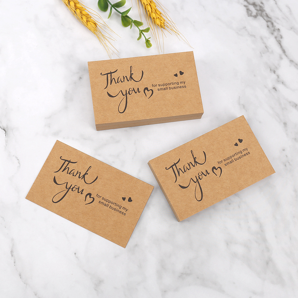 50pcs Thank You Cards Kraft Pa - Party Event Supply Store ulasan dan harga