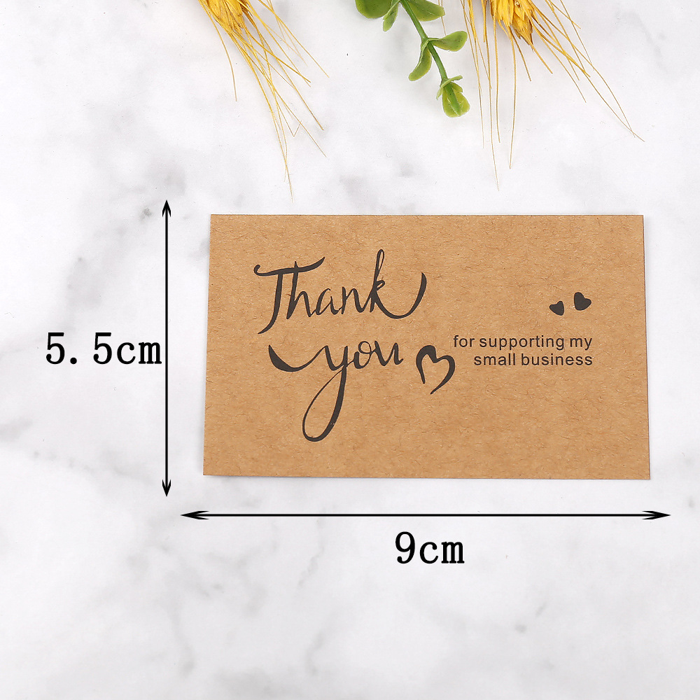 50pcs Thank You Cards Kraft Pa - Party Event Supply Store ulasan dan harga