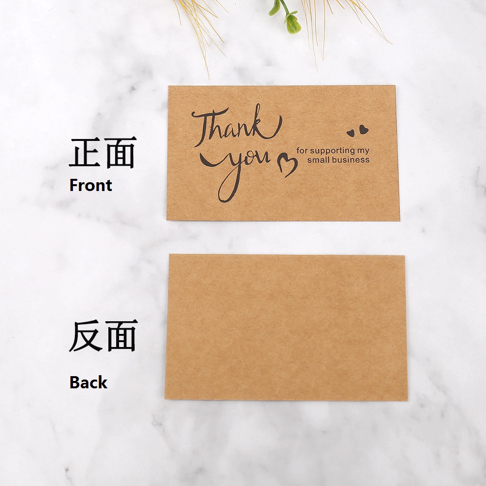 50pcs Thank You Cards Kraft Pa - Party Event Supply Store ulasan dan harga