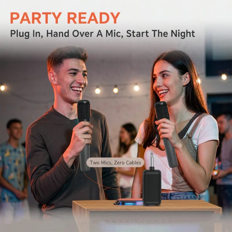 Wireless Microphone Dual Handh - Event & Party Supply Photos ulasan dan harga