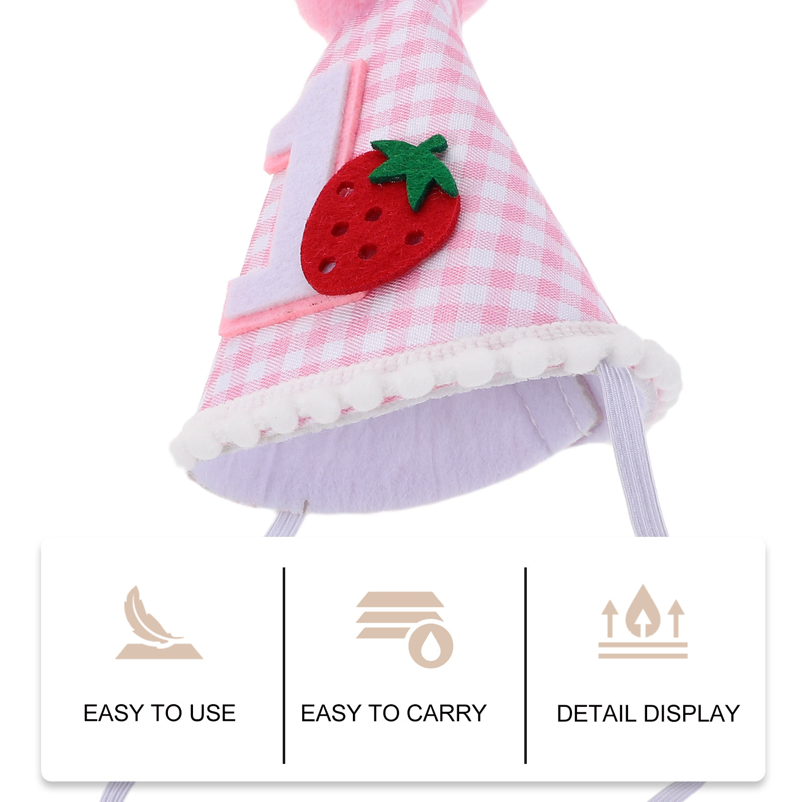 Strawberry Cone Birthday Hat P - Party Hat Cone ulasan dan harga