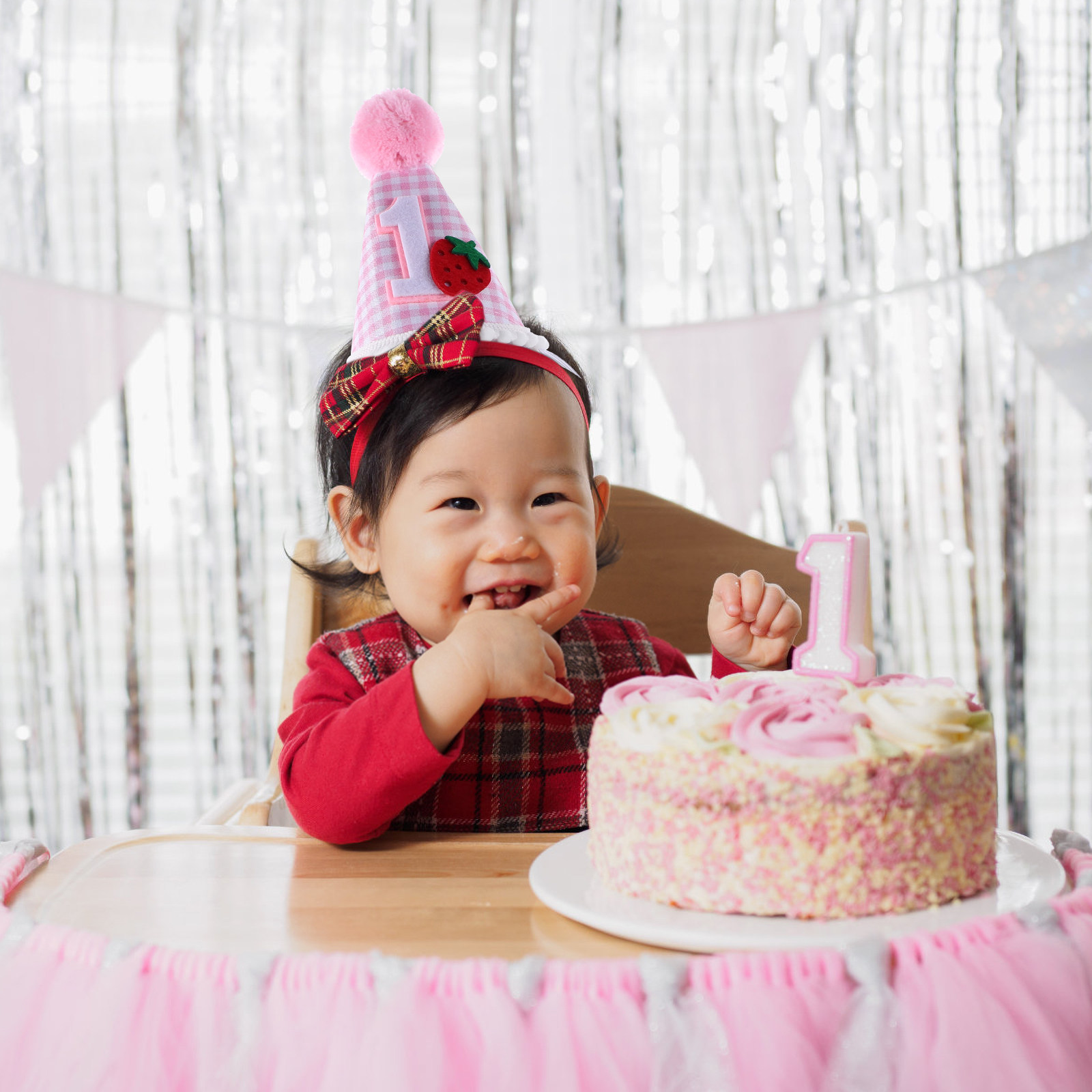Strawberry Cone Birthday Hat P - Party Hat Cone ulasan dan harga