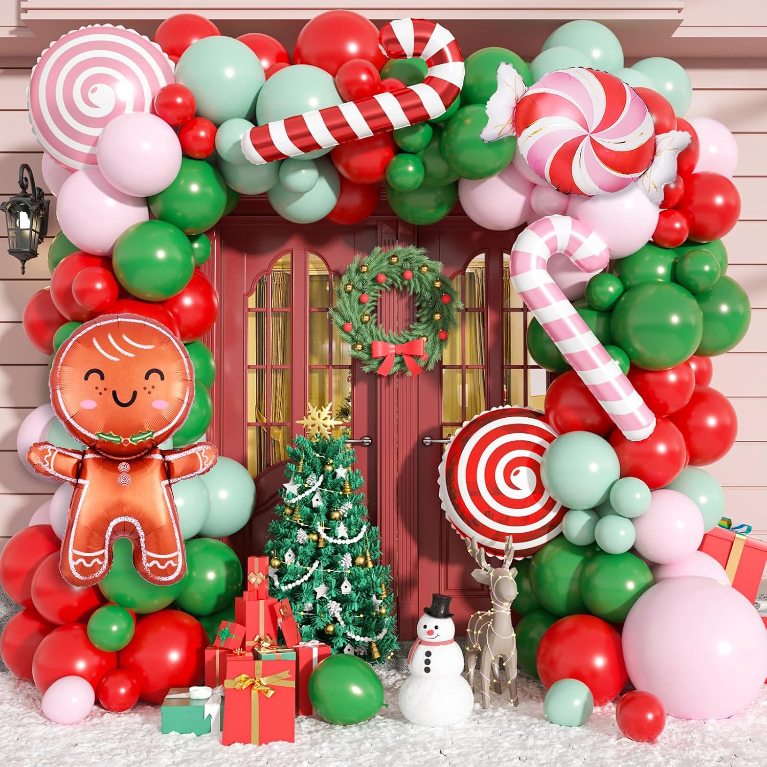 Christmas Balloon Garland Arch - Balloon Arch Kit ulasan dan harga