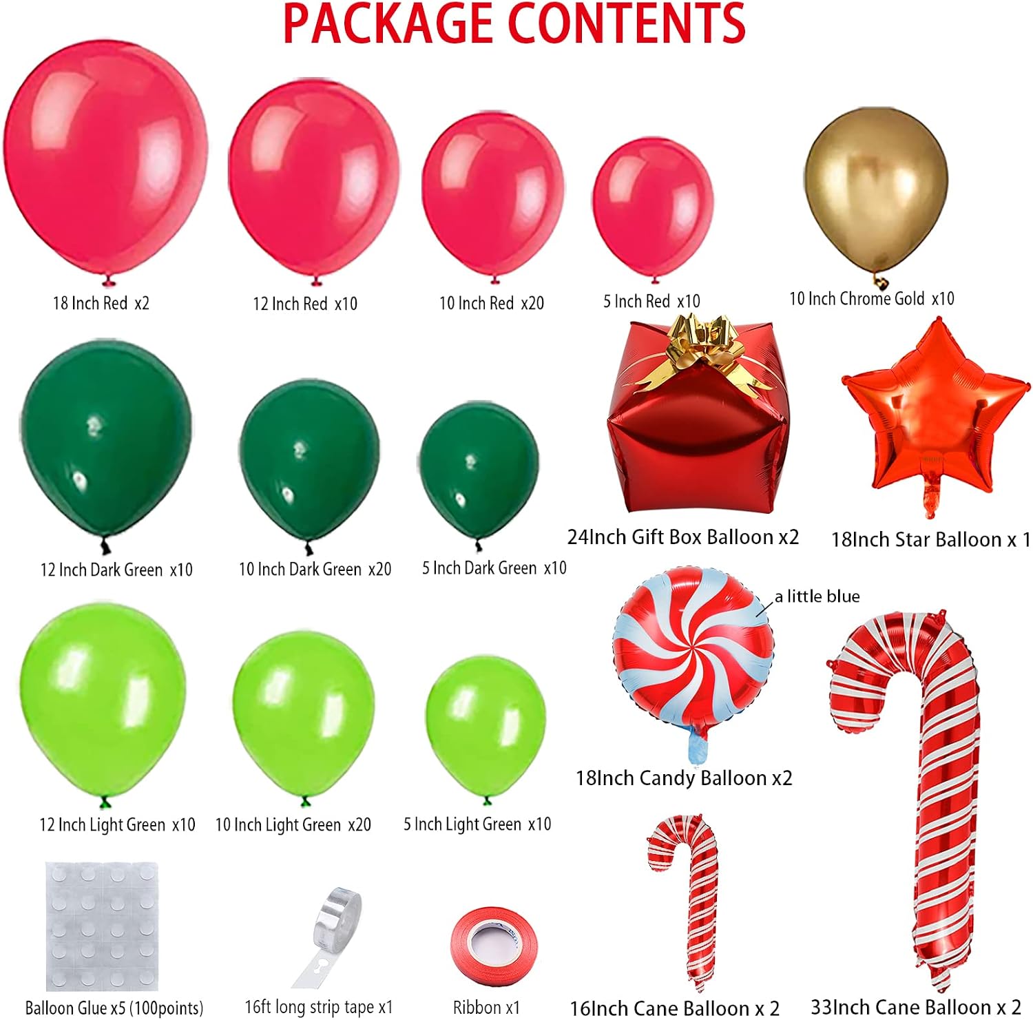 144 Piece Christmas Balloon Ga - Balloon Arch Kit ulasan dan harga