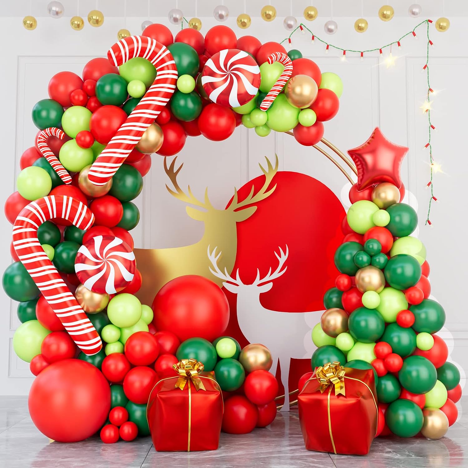 144 Piece Christmas Balloon Ga - Balloon Arch Kit ulasan dan harga