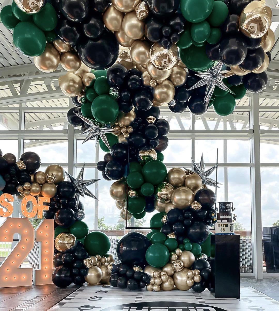 Black Green Gold Balloon Garla - Balloon Arch Kit ulasan dan harga