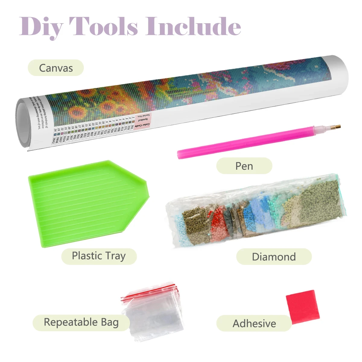 Diamond Painting Flower Field  - Paper Straw Color ulasan dan harga