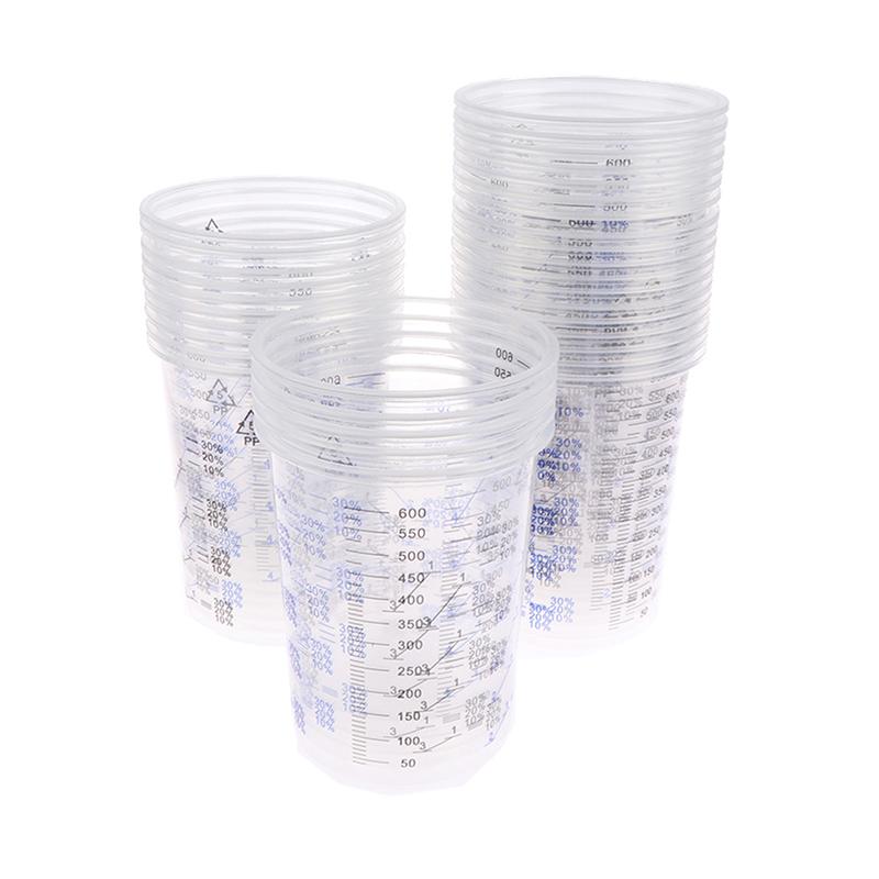 10/50Pcs Paint Mixing Calibrat - Plastic Cup 50Pcs ulasan dan harga