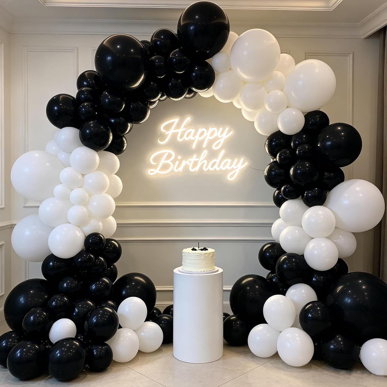 136 Pcs Black & White Latex Ba - Event Launch Party ulasan dan harga