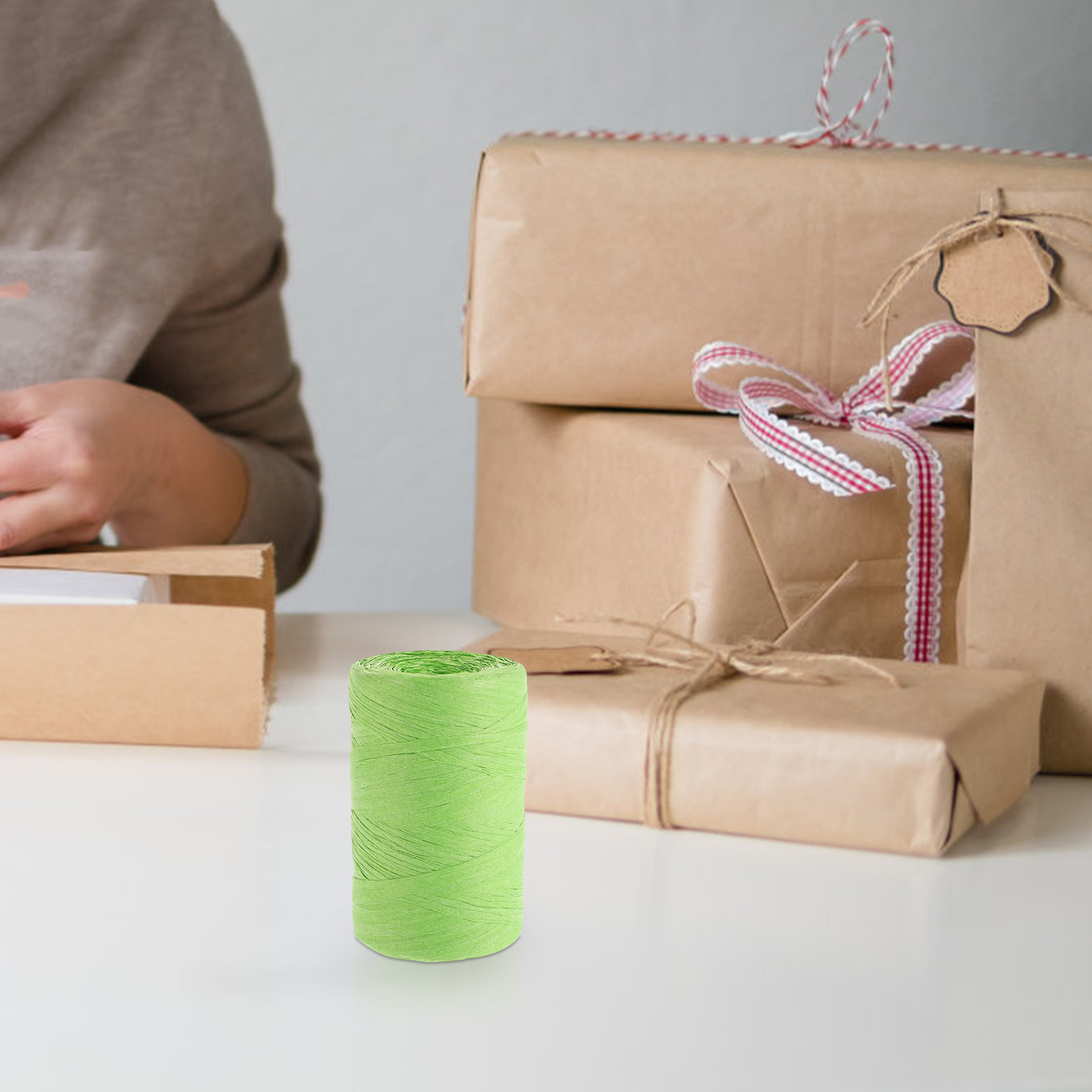 Raffia Paper Colored String Fl - Papercraft Supply Ribbon ulasan dan harga