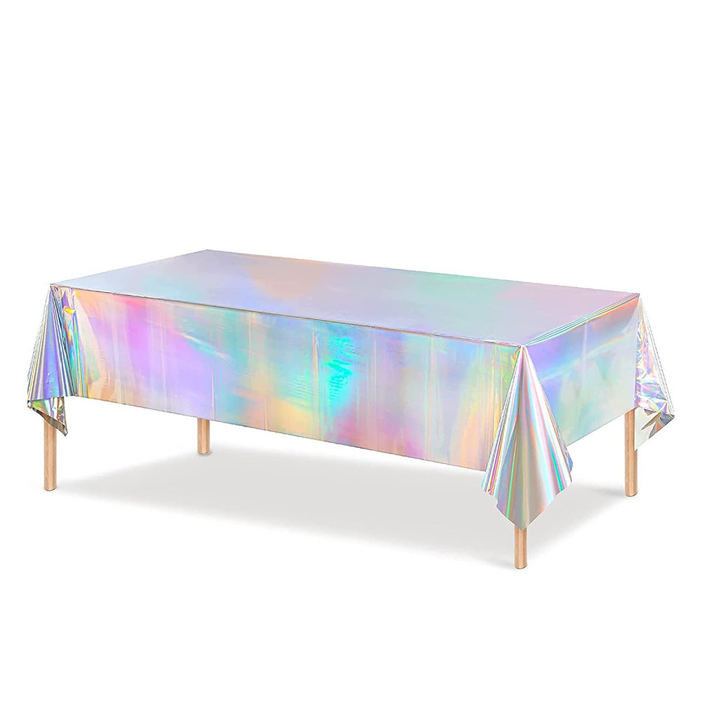 Holographic Party Tablecloth D - Table Cloth Disposable ulasan dan harga