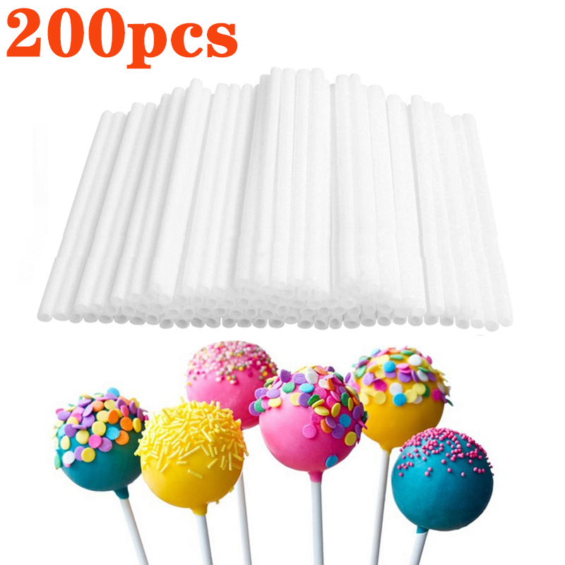 200pcs Plastic Lollipop Stick  - Cotton Candy Cone ulasan dan harga