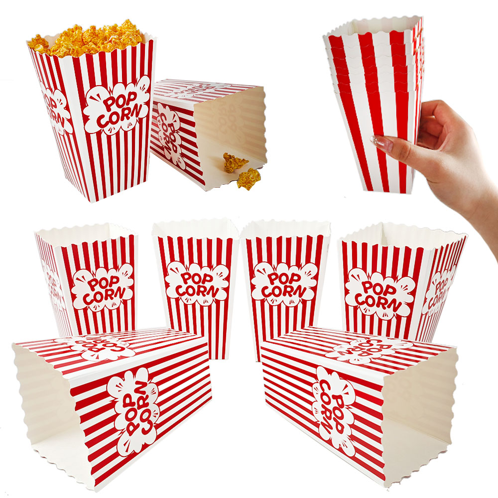 10-50Pcs Popcorn Paper Boxes B - Cotton Candy Cone ulasan dan harga